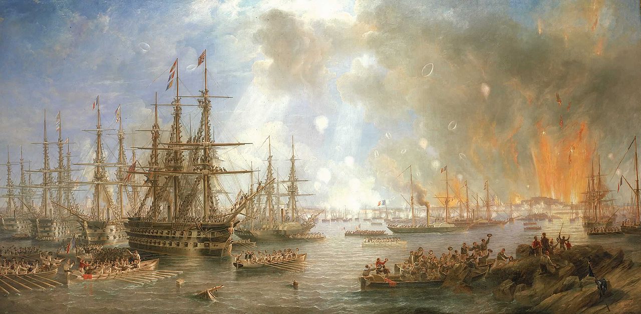 Ilustrație a Războiului naval din Crimeea, sursa naval-encyclopedia