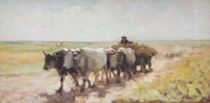 Carul cu boi de Nicolae Grigorescu, 1899, sursa editiadedimineata.ro