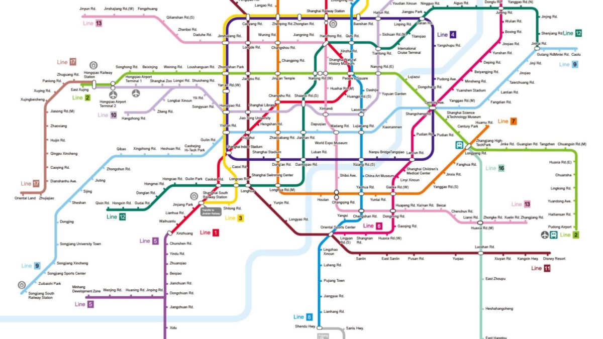 Harta metroului din Shanghai, sursa foto China Mike