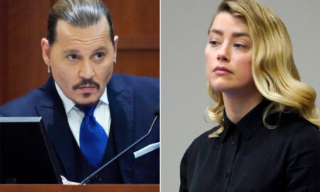 Johnny Depp și Amber Heard, la proces, sursă foto Entertainment Weekly