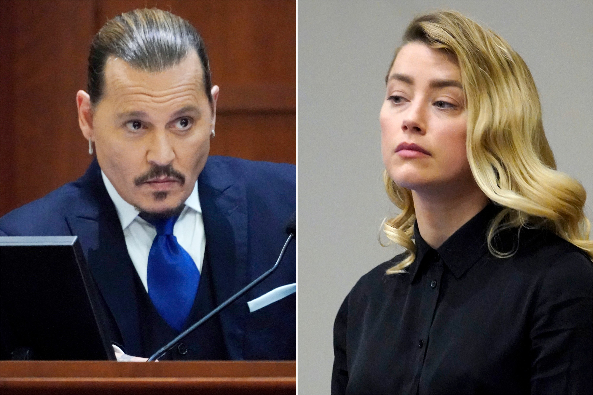 Johnny Depp și Amber Heard, la proces, sursă foto Entertainment Weekly