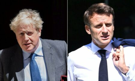 Boris Johnson și Emmanuel Macron - sursa foto - antena3.ro