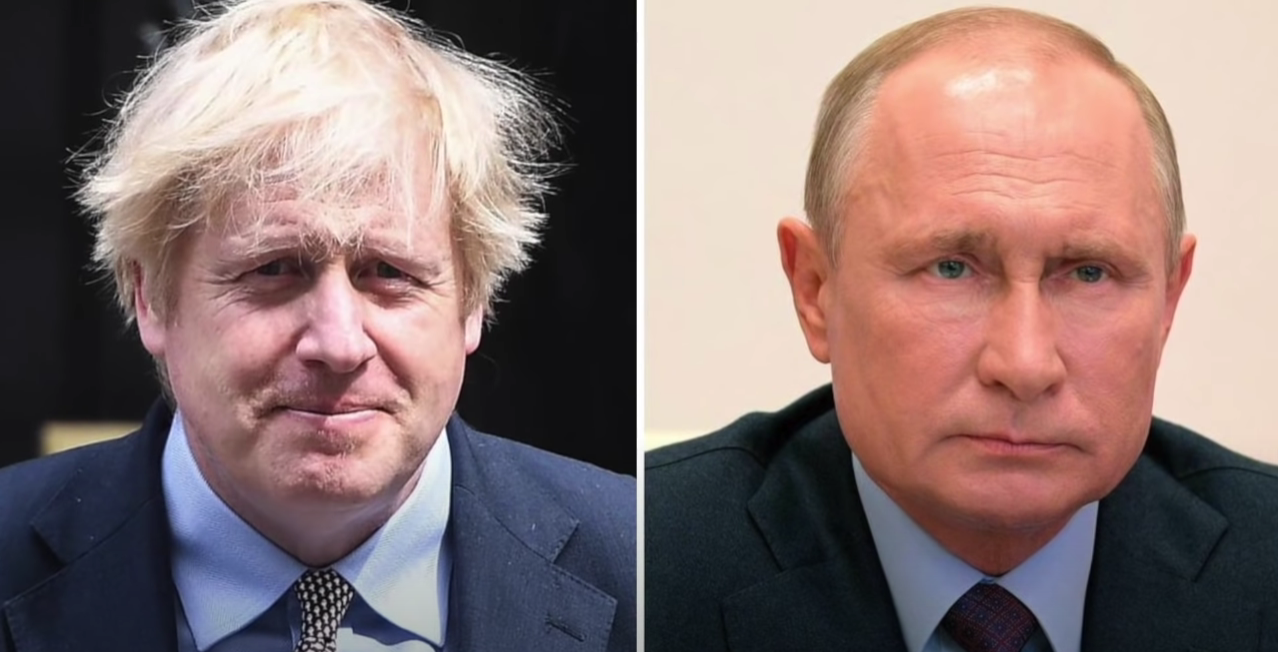 Boris Johnson și Vladimir Putin - sursa foto - biziday.ro