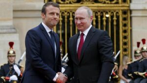 vladimir putin emmanul macron