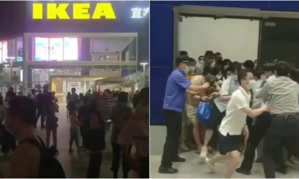 VIDEO! Scene dramatice într-un centru comercial din China! Autoritățile au vrut să carantineze clienții magazinului