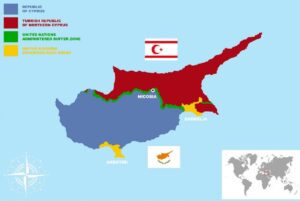 Harta ciprului, sursă foto Vektor Stock
