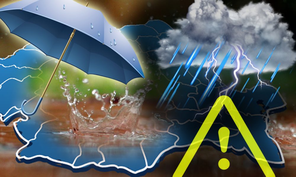 ANM avertizează: Cod Portocaliu de ploi torențiale în 13 județe din țară! Vremea în București