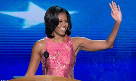 Secret dezvăluit: Tabloul lui Michelle Obama, pictat în acuarelă, lansat cu mare fast. Cine sunt oaspeții surpriză ai evenimentului