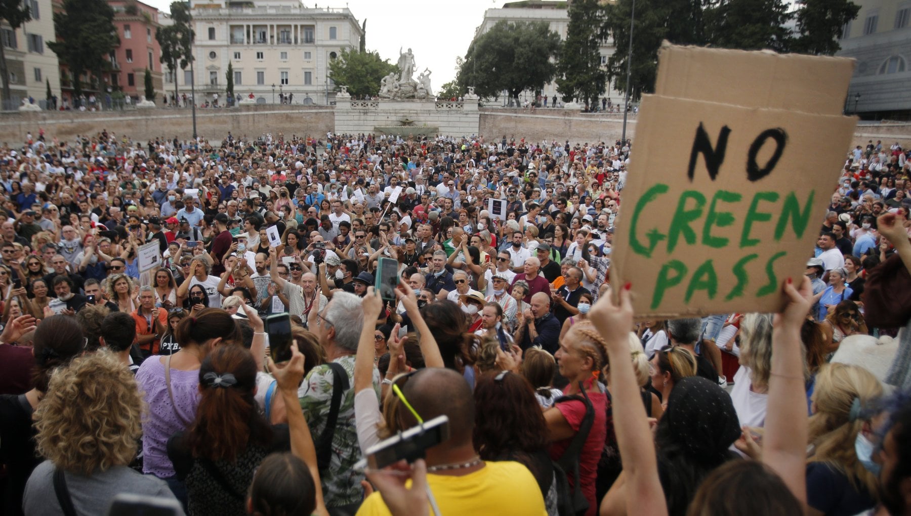 Proteste No Vax în Italia Sursă foto Repubblica.it