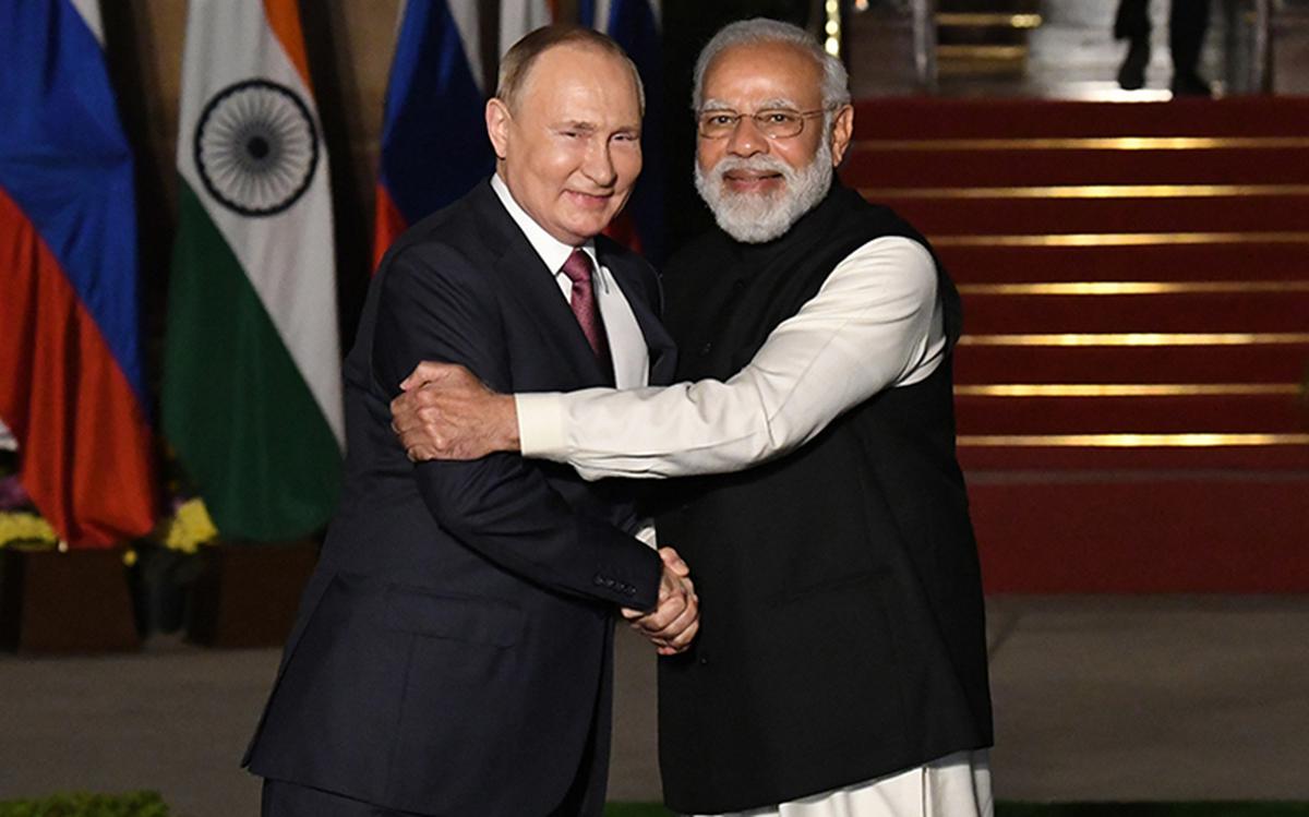 Putin și Narendra Modi, Sursă foto: The Hindu