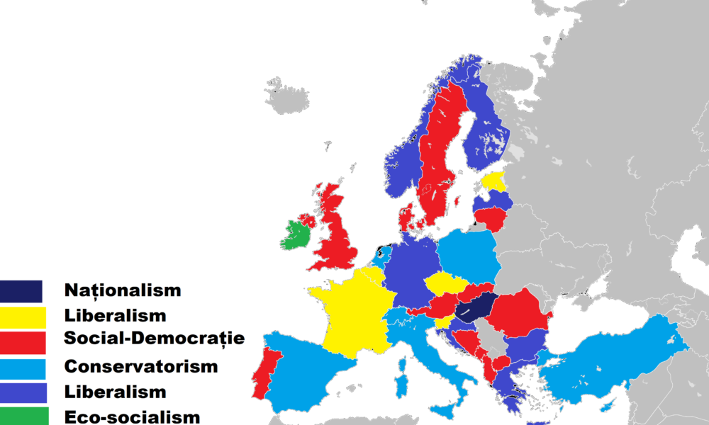 Harta politică a Europei. Preferințele votanților la nivel european