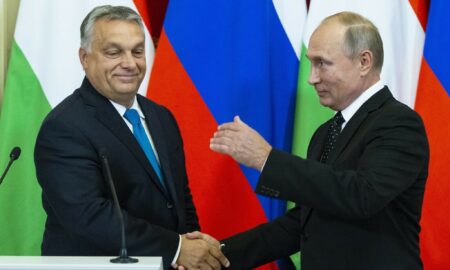 Viktor Orban și Vladimir Putin,