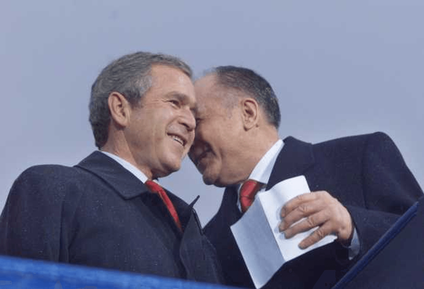 George Bush si Ion Iliescu