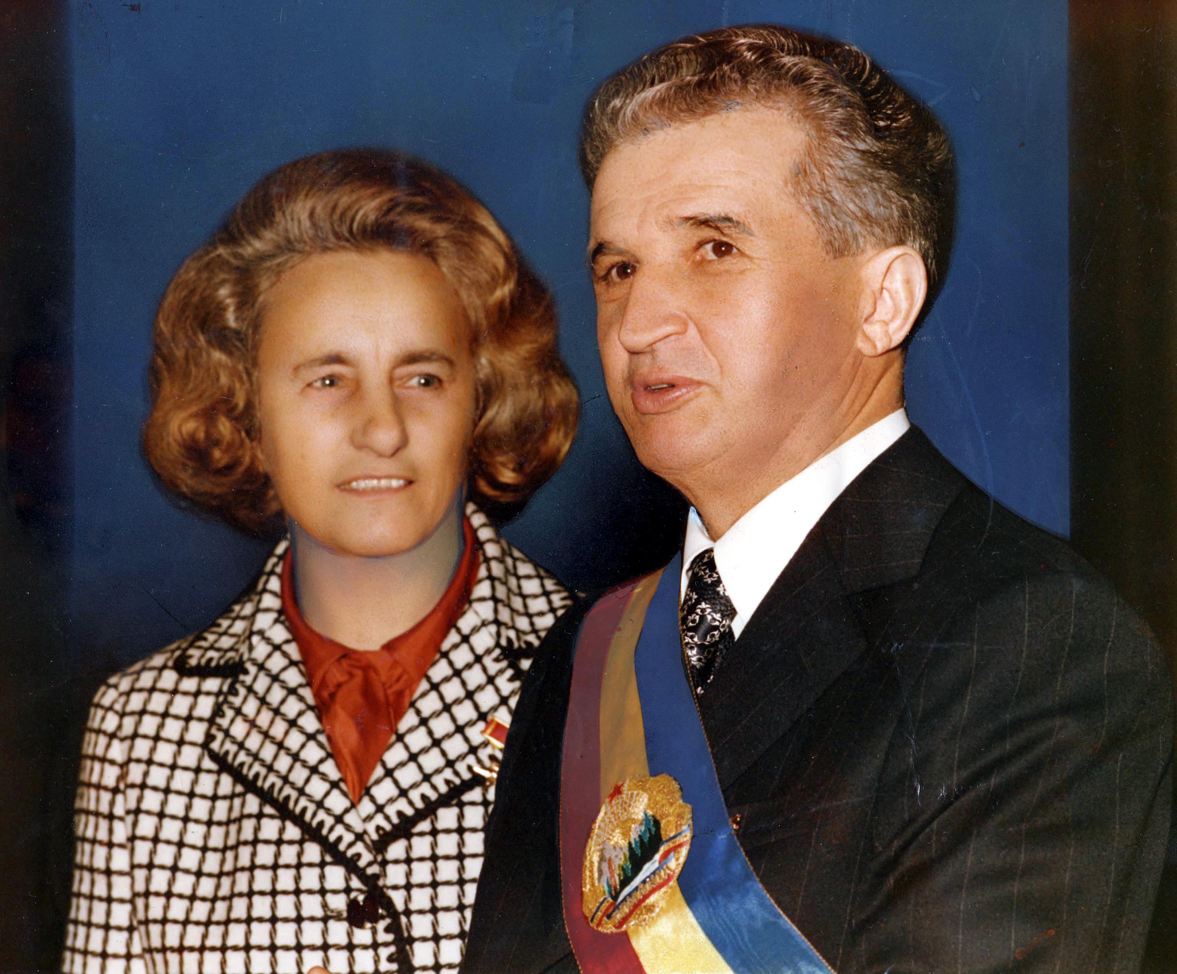 Elena Ceausescu și Nicolae Ceuasescu