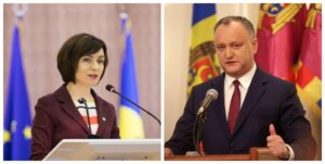 Maia Sandu, actualul lider al Moldovei și Igor Dodon, fostul președinte al Moldovei, Sursa foto ZDG.md