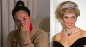 Meghan Markle în documentarul de pe Netflix( stânga) și Prințesa Diana (dreapta), Sursa foto Unica.md