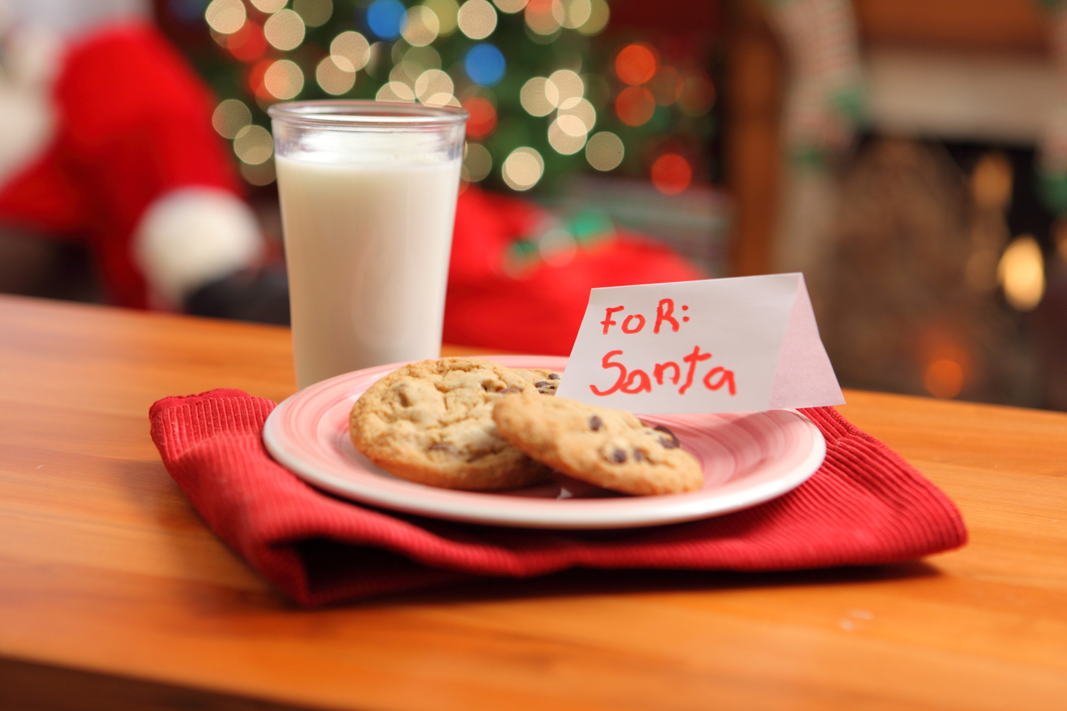 Lapte și fursecuri pentru Moș Crăciun, sursă foto dreamstime