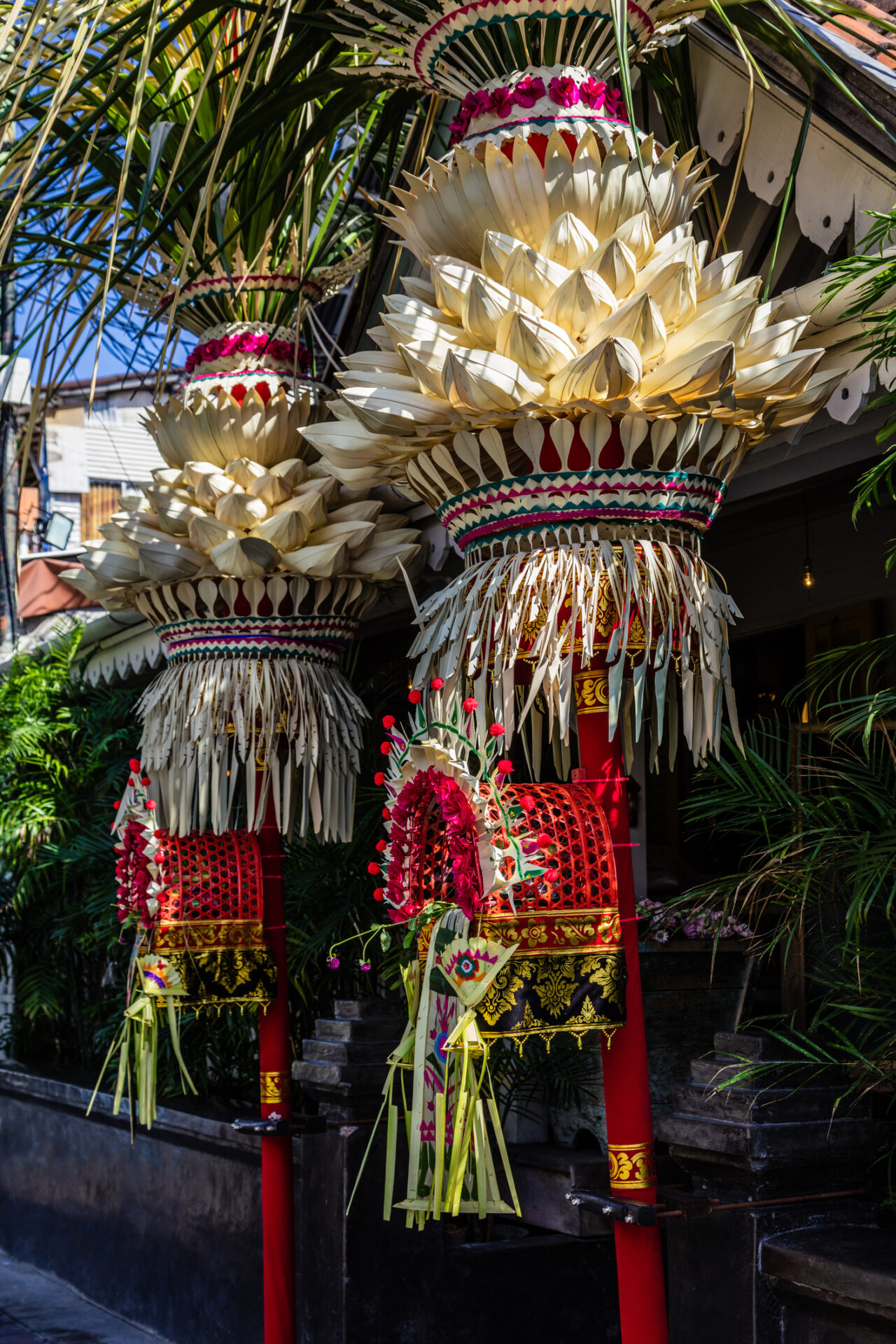 Decorațiuni penjor din Bali, Indonezia, sursă foto dreamstime