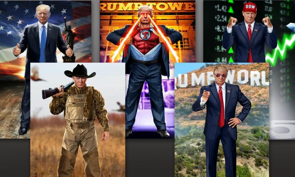 Trump a scos la vânzare NFT-uri! Jetoanele cu fostul președinte american editat în Superman și Cowboy au fost cumpărate imediat