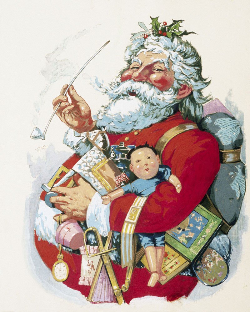 Moș Crăciun era iubitor de pipă în secolul XIX, sursă foto Smithsonian Magazine