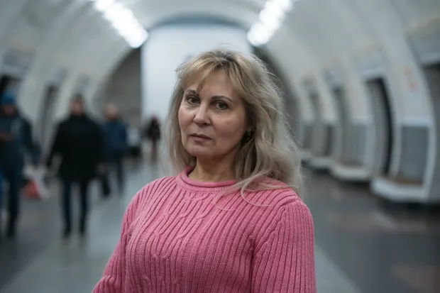 „Chiar dacă va avea loc un al doilea atac, cred că vom fi bine”: Olena Mushtenko, șefa liniei verzi a metroului din Kiev. Fotografie: Anastasia Vlasova/The Observer