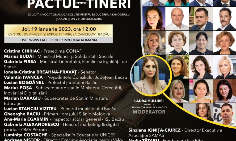 „Pactul pentru tineri” ajunge în Bacău! Proiectul acordă o a doua șansă celor care au abandonat școala