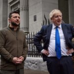 Boris Johnson și Volodimir Zelenski de Ziua Unității Ucrainene sursa foto G4Media