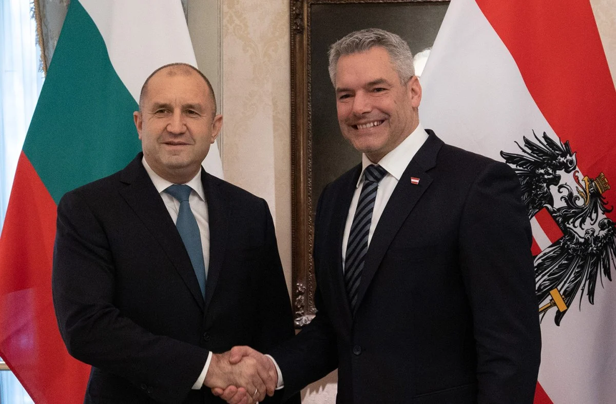 Președintele Bulgariei și karl Nehammer, cancelarul austriei Sursa foto Libertatea