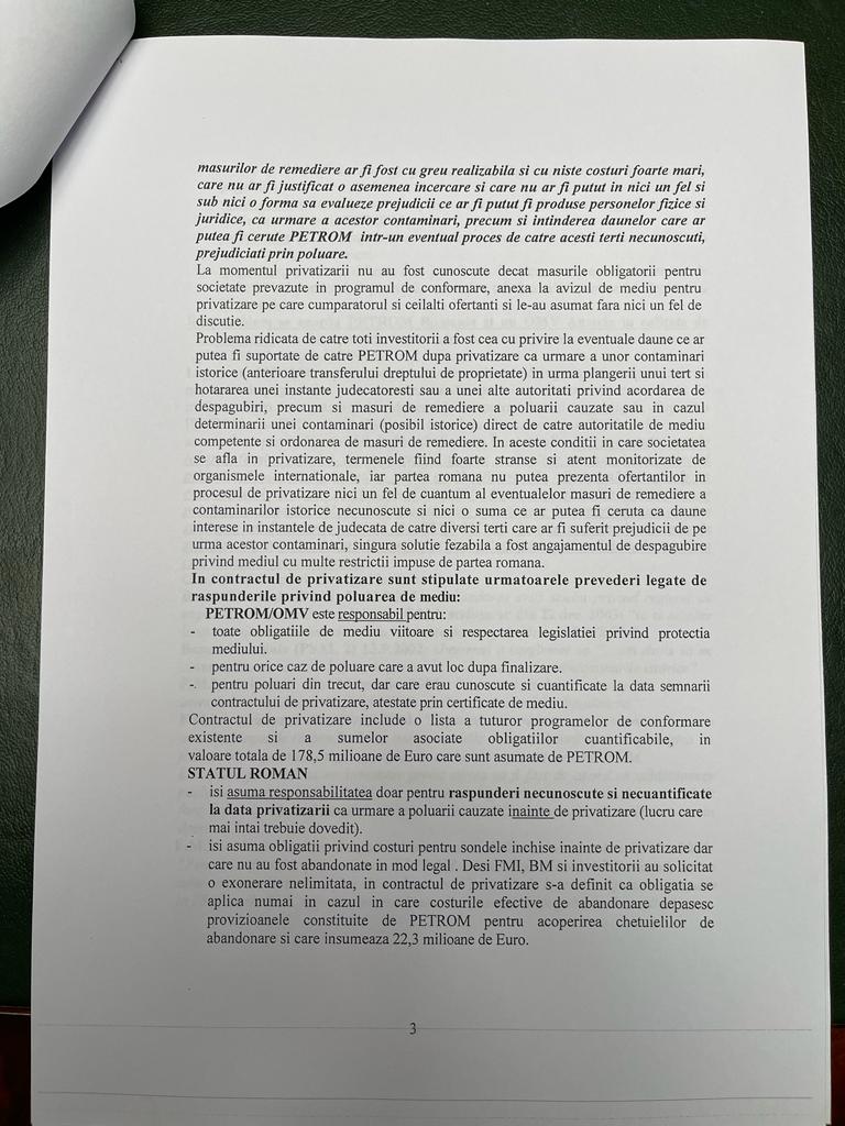 Raport Anchetă privatrizare PETROM