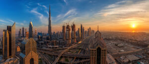 Panorama din Dubai Downtown Sursa foto dreamstime.com