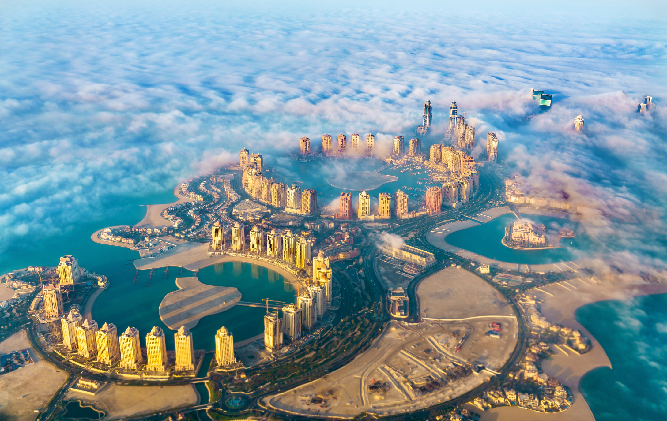 Vedere aeriană a insulei Pearl, Doha,Qatar Sursa foto dreamstime.com