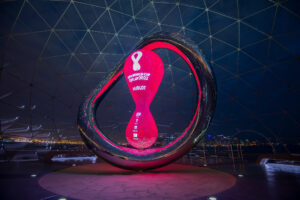 Ceasul realizat special pentru Cupa Mondială, Doha, Qtar Sursa foto dreamstime.com