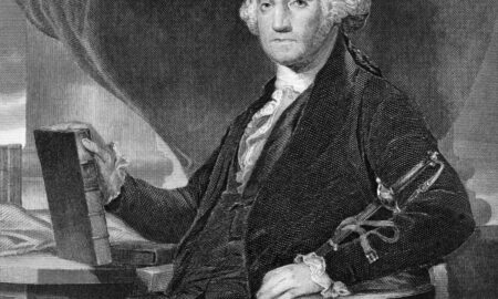 George Washington (1731-1799) pe o gravură din 1859. Primul președinte al Statelor Unite ale Americii în perioada 1789-1797 (sursă foto: dreamstime)