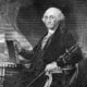 George Washington (1731-1799) pe o gravură din 1859. Primul președinte al Statelor Unite ale Americii în perioada 1789-1797 (sursă foto: dreamstime)