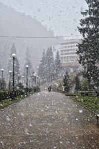 Ninge în România, iarnă, ninsoare