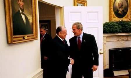 Iliescu a fost primit de catre Bush, in toama lui 2003, la Casa Alba