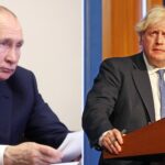 Vladimir Putin, președinteleRusiei, și Boris Johnson, fostul premier al Marii Britanii (sursă foto: Sky News)