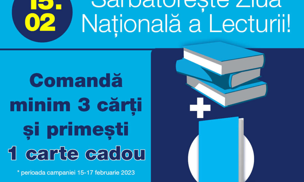 Ziua Națională a Lecturii, 15 februarie, sărbătorită de Edituradecarte.ro alături de cititori cu oferte speciale