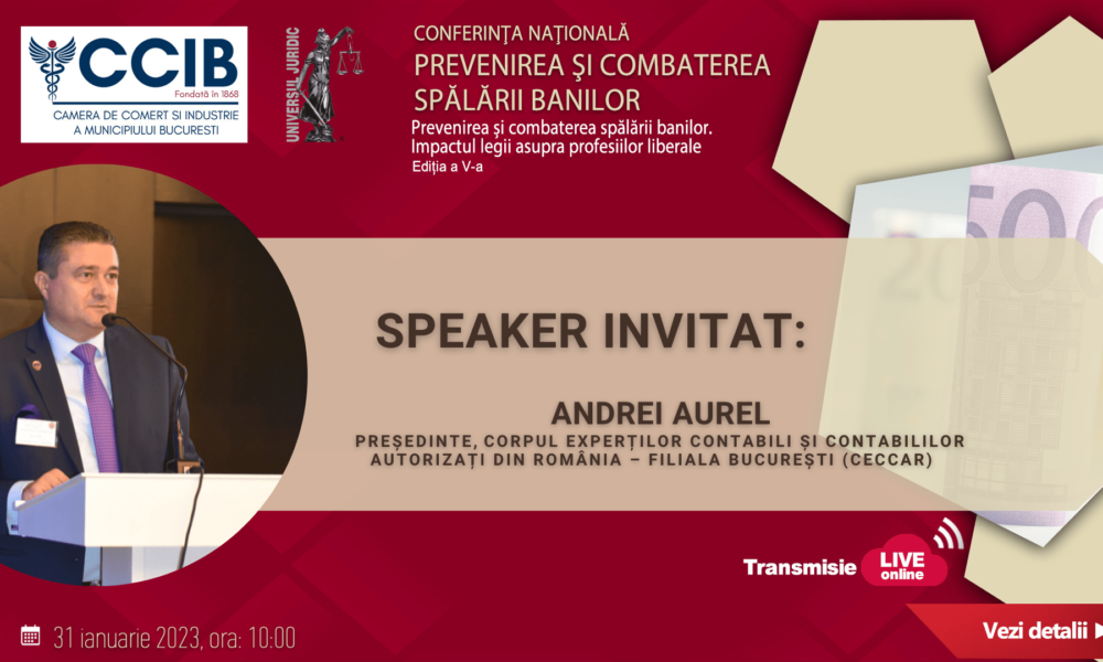 Andrei Aurel, președintele CECCAR București, discurs despre rolul organizației în prevenirea și combaterea spălării de bani