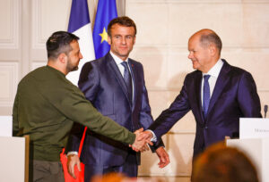 Macron, Scholz, Zelenski, sursă foto Reuters