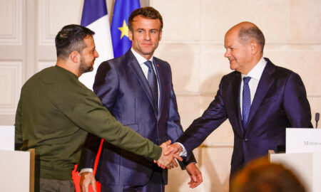 Macron, Scholz, Zelenski, sursă foto Reuters