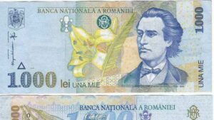 Bancnotă de 1.000 de lei cu Mihai Eminescu