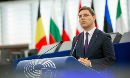 Europarlamentarul PSD, Victor Negrescu, la pupitrul Parlamentului European