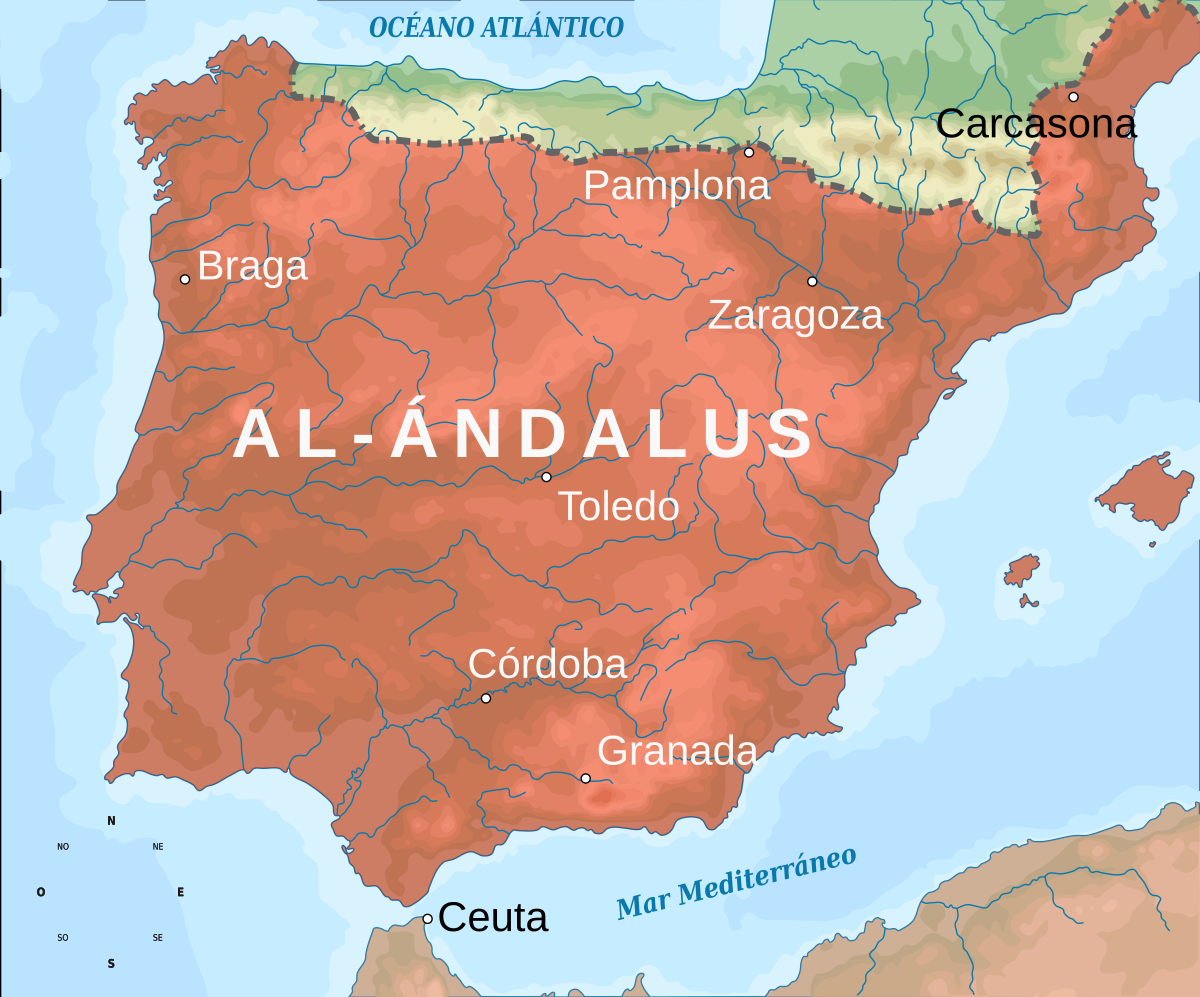 Timp de 700 de ani în Spania au fost la putere musulmanii, sursă foto wikipedia
