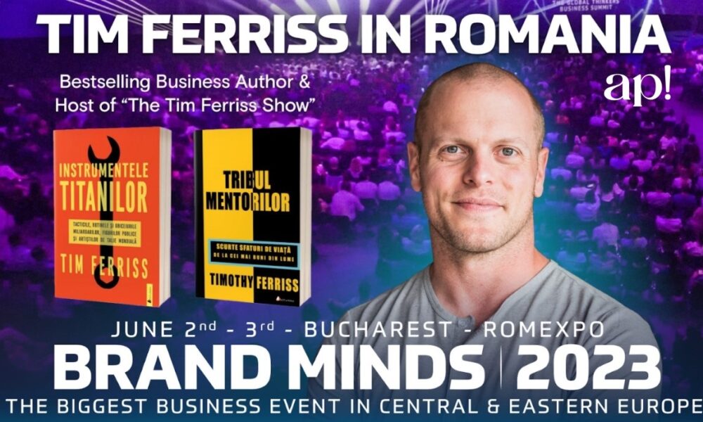 O minte strălucită! Tim Ferriss vine în România în cadrul Brand Minds 2023