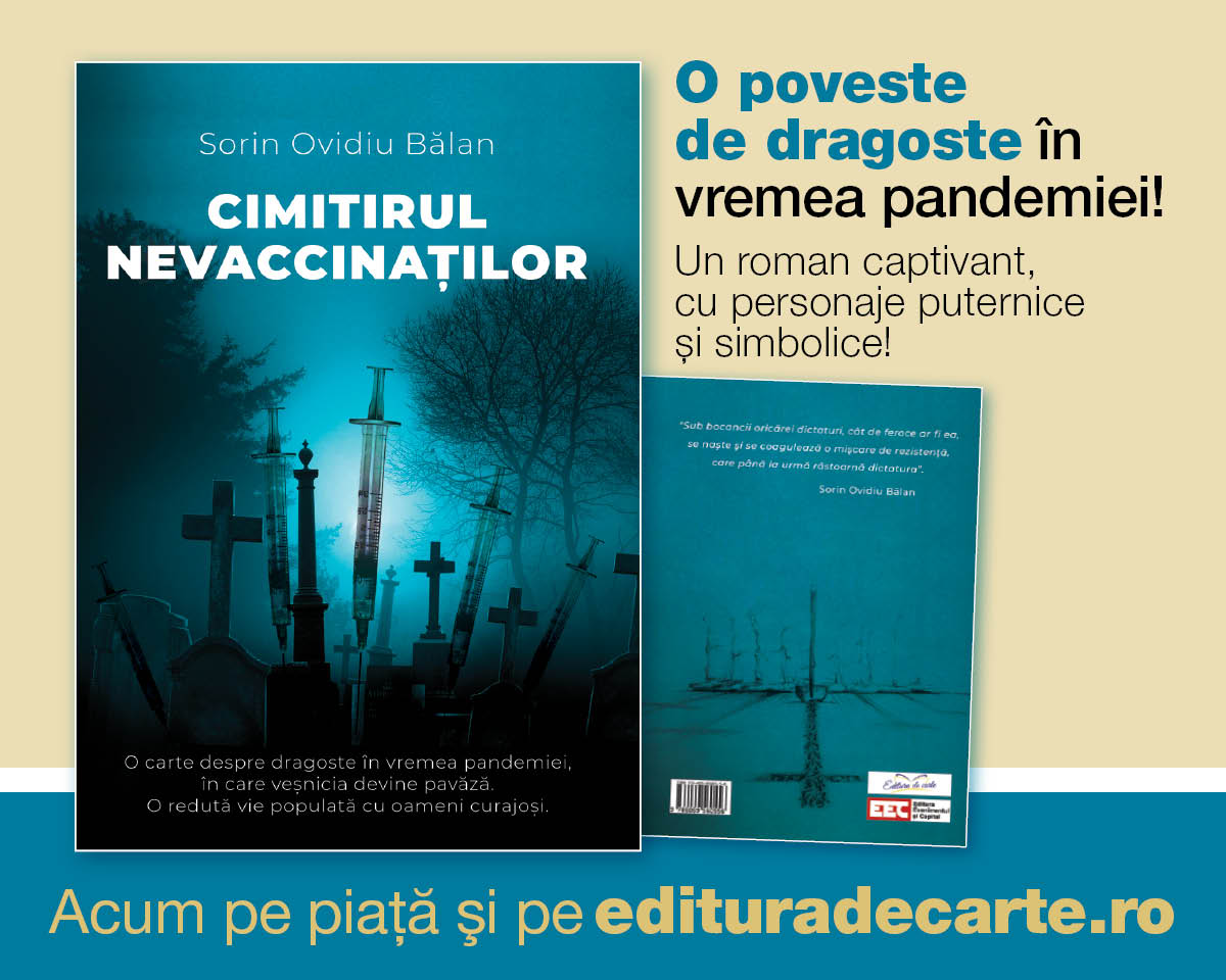 ”Cimitirul nevaccinaților”, un roman despre teroarea din timpul pandemiei, a apărut pe piață