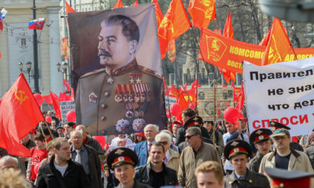 protest in rusia pentru stalin. sursa dreamstime