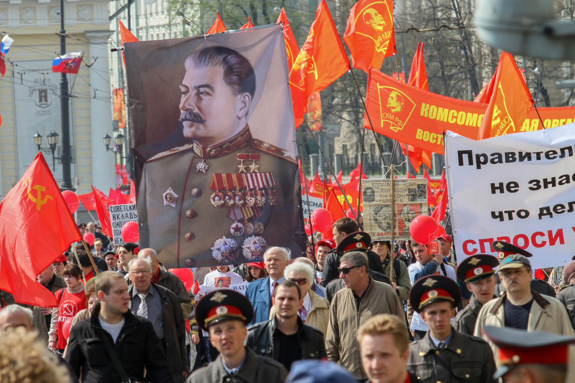 protest in rusia pentru stalin. sursa dreamstime