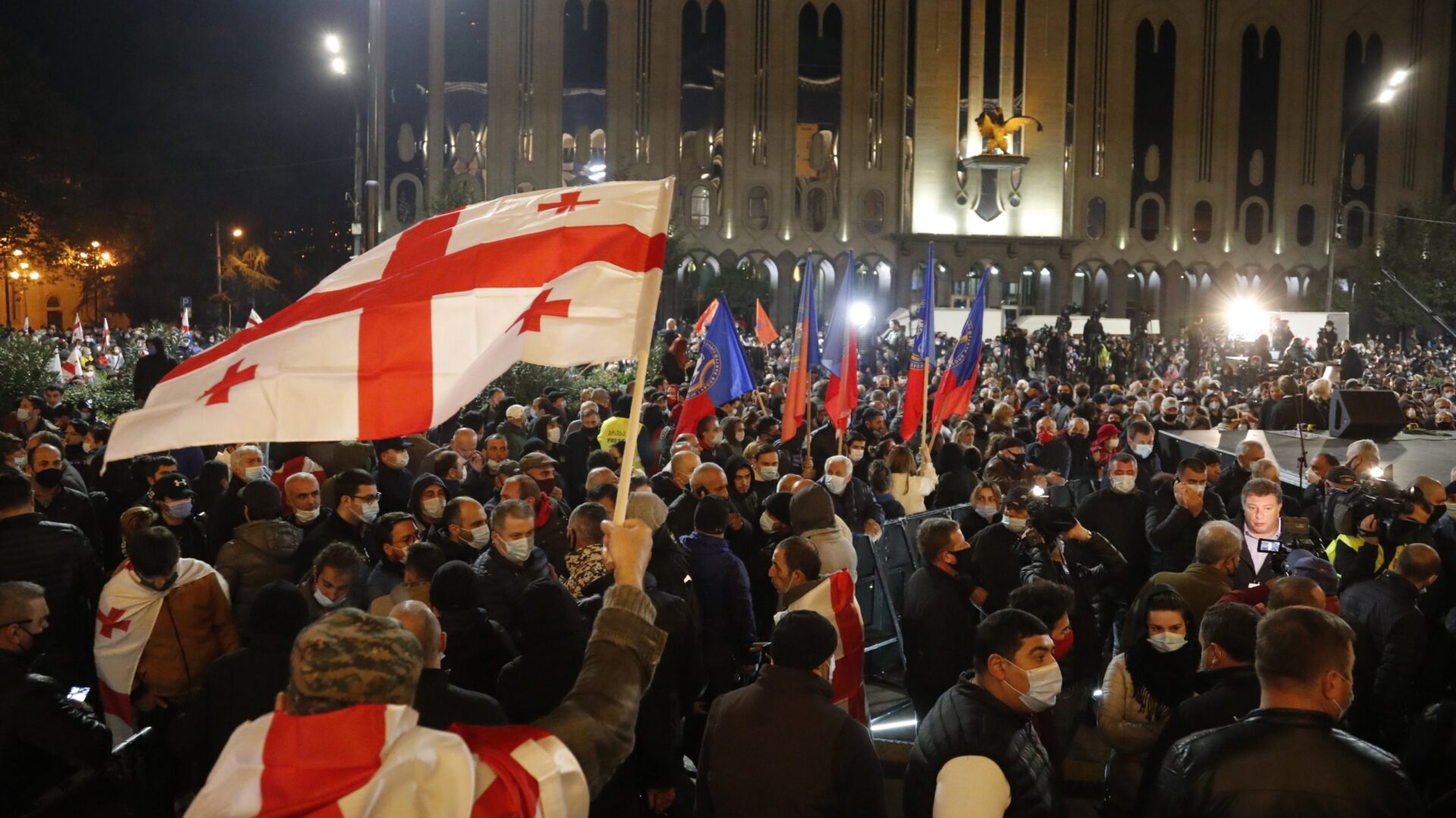 Proteste uriașe în Georgia