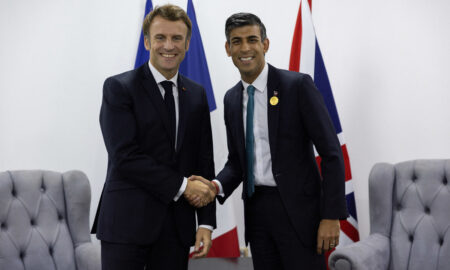 Rishi Sunak și Emmanuel Macron